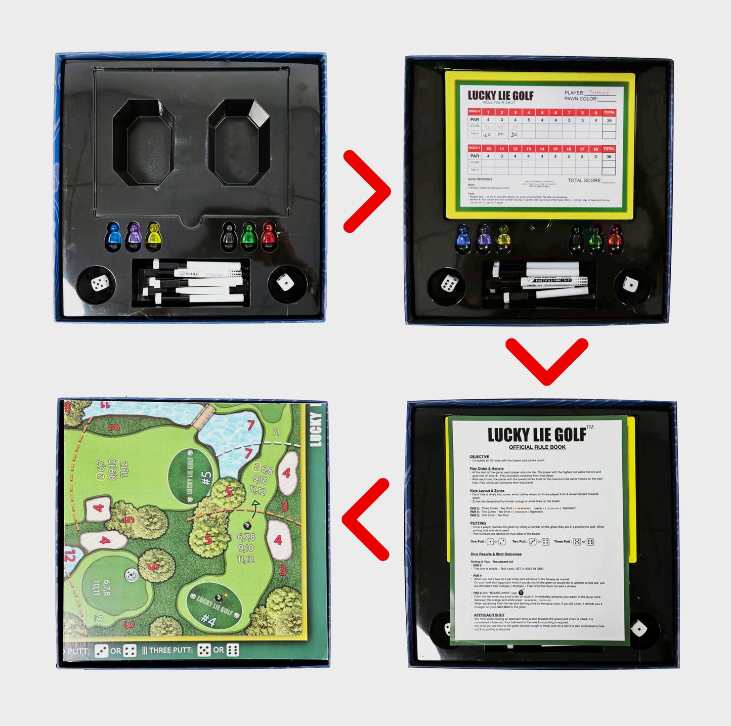 LUCKY LIE GOLF - BOARD GAME