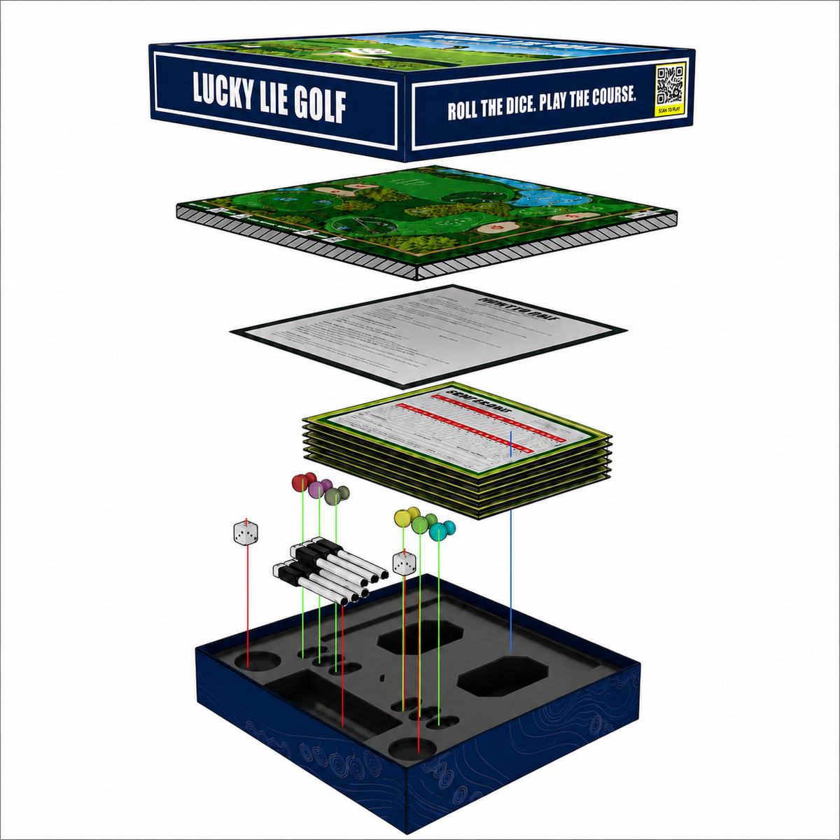 LUCKY LIE GOLF - BOARD GAME